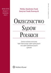 : Orzecznictwo Sądów Polskich - e-wydanie – 4/2023